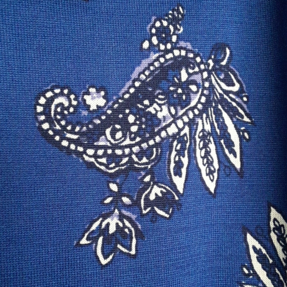 NWT 3X Talbots🔷BrightBlue&White🔷Faux Wrap Dress - Picture 4 of 8